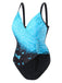 1960s Side-Laced V-Neck One-Piece Swimsuit