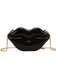 Lip-Shaped Metallic Shoulder Bag