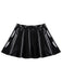 1980s Patent Leather Pleated Mini Skirt