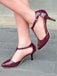 Patent Leather T-Strap Mary Jane Kitten Heels