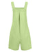 1940s Button Pocket Strap Straight Romper