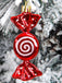 Painted Spiral Glitter Candy Christmas Tree Decorations