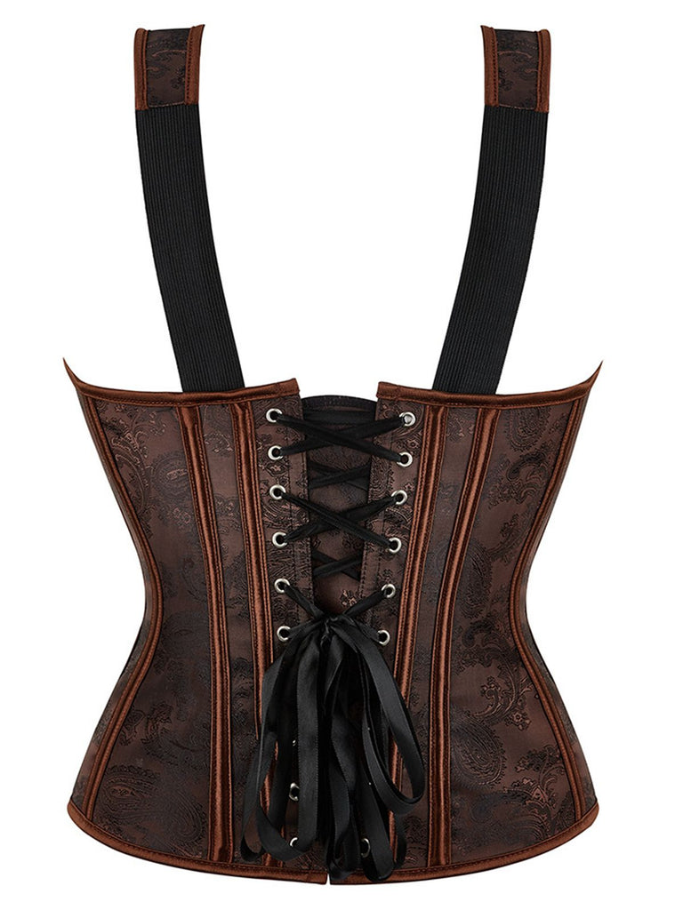 Coffee Steampunk Strap Gothic Corset