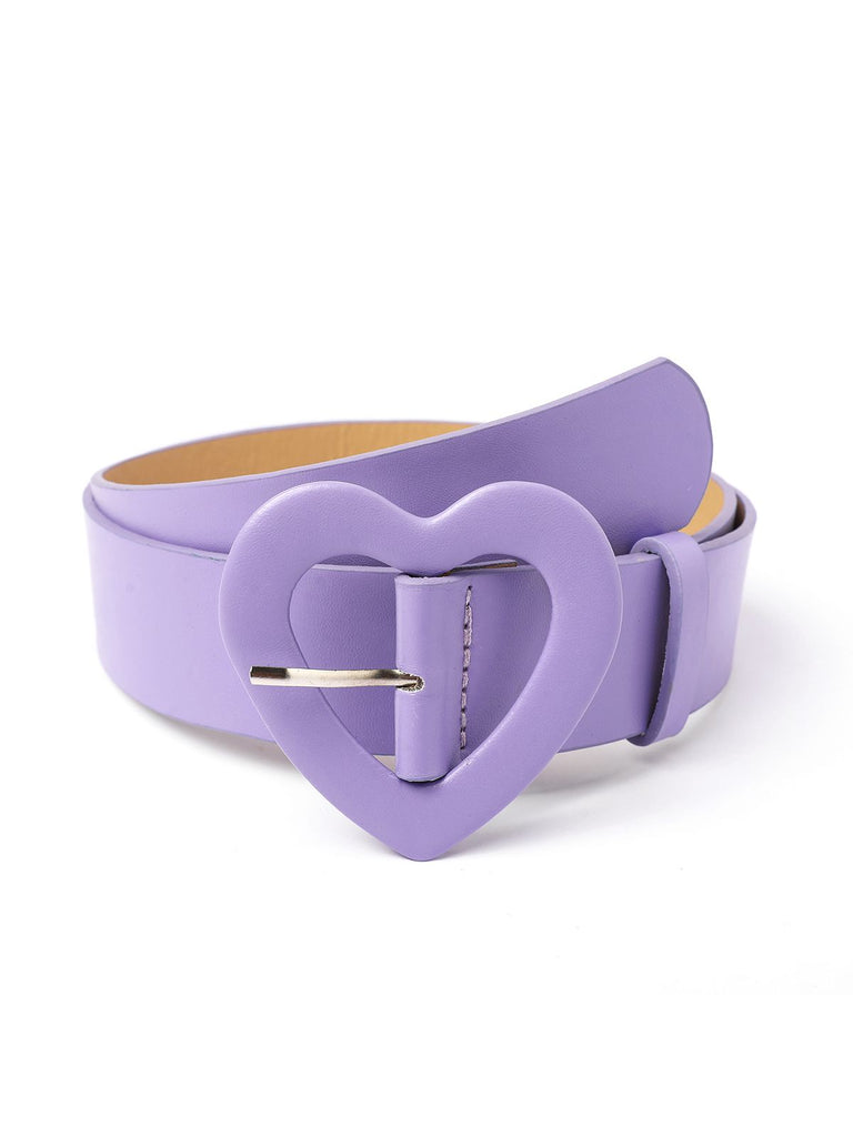 Vintage Heart Buckle Leather Belt