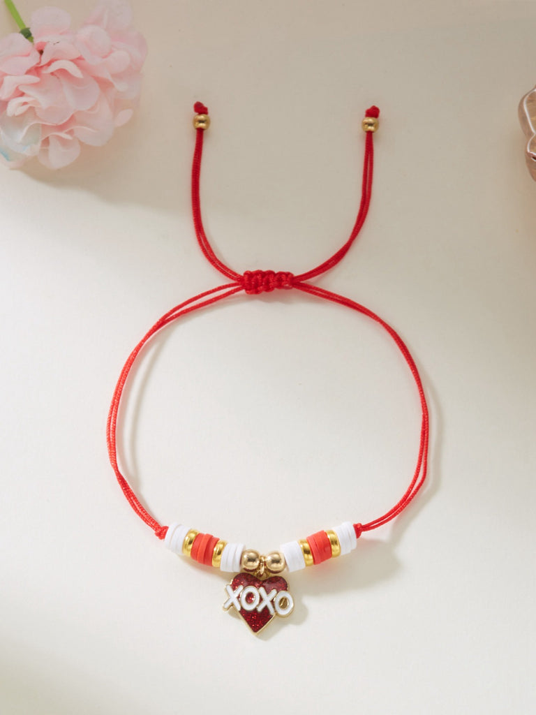Heart Love Adjustable Woven Valentine's Day Bracelet
