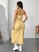 1930s Spaghetti Strap Daisy Slit Dress