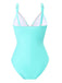 1960s Side-Laced V-Neck One-Piece Swimsuit