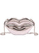 Lip-Shaped Metallic Shoulder Bag