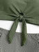 Olive Green 1940s Tie Front High-Waist Tankini Set - vintage fashion, retro style, classic elegance for vintage lovers