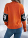 Orange 1940s Halloween Ghost Knit Sweater - vintage fashion, retro style
