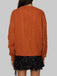 Orange 1940s V-Neck Star Embroidered Cardigan - vintage fashion, retro style, elegant red