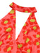 [Pre-Sale] Orange 1960s Floral Backless Jumpsuit, vintage romper, retro jumpsuit - perfect for women who love vintage and retro fashion