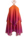 Orange 1960s Gradient Halter Layered Chiffon Mini Dress, vintage dress, retro fashion - perfect for women who love vintage and retro fashion
