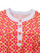 Orange 1960s Hippie Floral Round Neck Dress - vintage dress, retro fashion