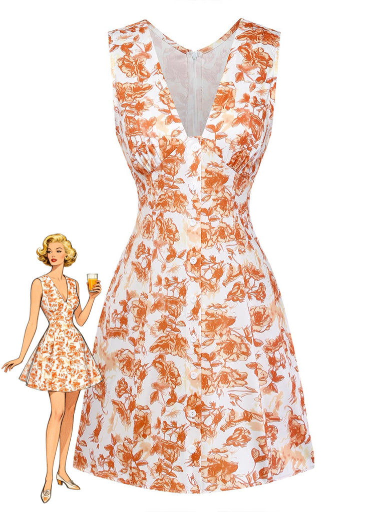 Yellow 1960s Vintage Retro Dress