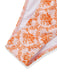 Orange 1970s Deep V-Neck Floral Print Tankini Set - vintage fashion, retro style