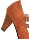 This Orange Double Buckle Strap Mary Jane Heels Shoes whispers vintage secrets to those who notice