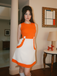 Orange & White 1960s Colorblock Sleeveless Mod Dress, vintage dress, retro fashion - perfect for women who love vintage and retro fashion