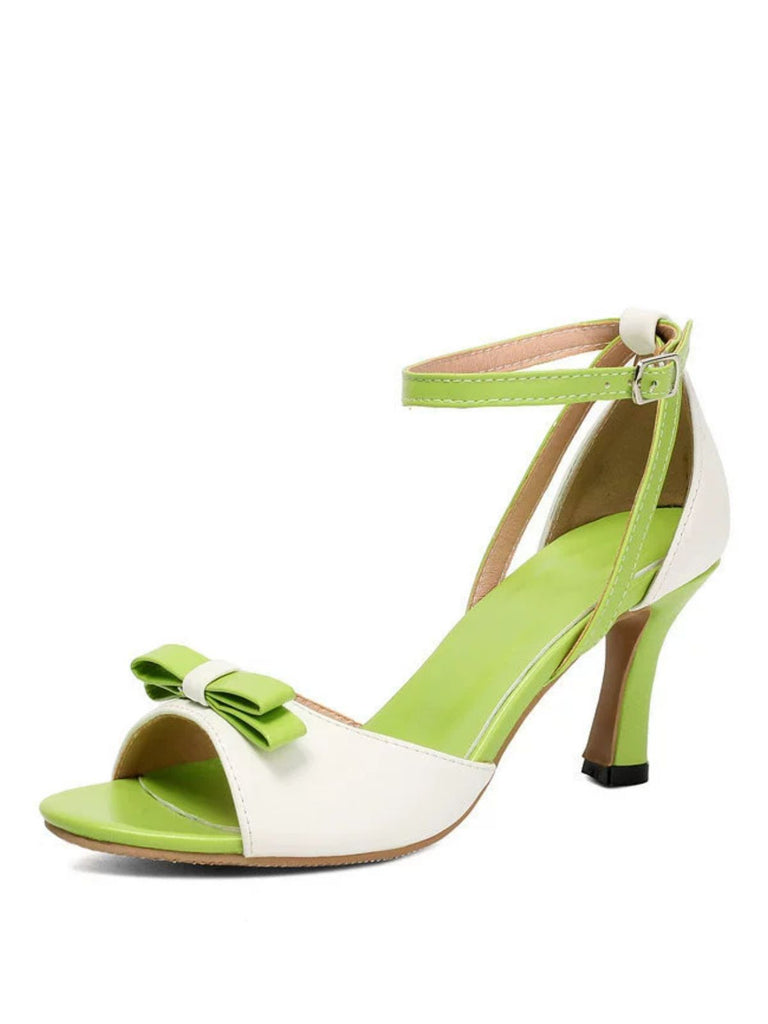 Elegant Pointed Toe Chunky Heel Sandals 10