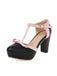 She finds her vintage story in this PU Leather Bow T-Strap High Heels