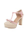 PU Leather Bow T-Strap High Heels — vintage vintage charm for her modern wardrobe