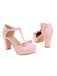 This PU Leather Bow T-Strap High Heels whispers vintage secrets to those who notice