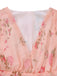 Pale Pink 1930s Floral V-Neck Chiffon Dress - vintage dress, retro fashion