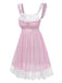 [Pre-Sale] Pale Pink 1950s Lace Bow Tulle Nightgown 6