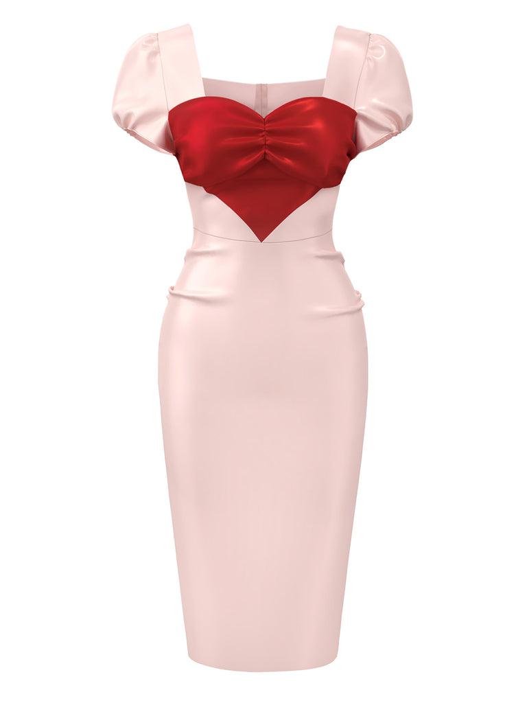 Pale 1960s Heart Puff Pencil | 1960s | vintage dress, retro fashion