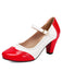Patent Leather Colorblock Mary Janes Chunky Heel Shoes, vintage shoes, retro heels - perfect for women who love vintage and retro fashion