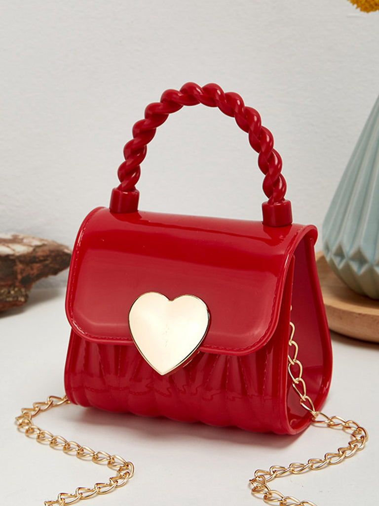 Patent Leather LOVE Handle Mini Handbag: vintage detail work for the woman who notices