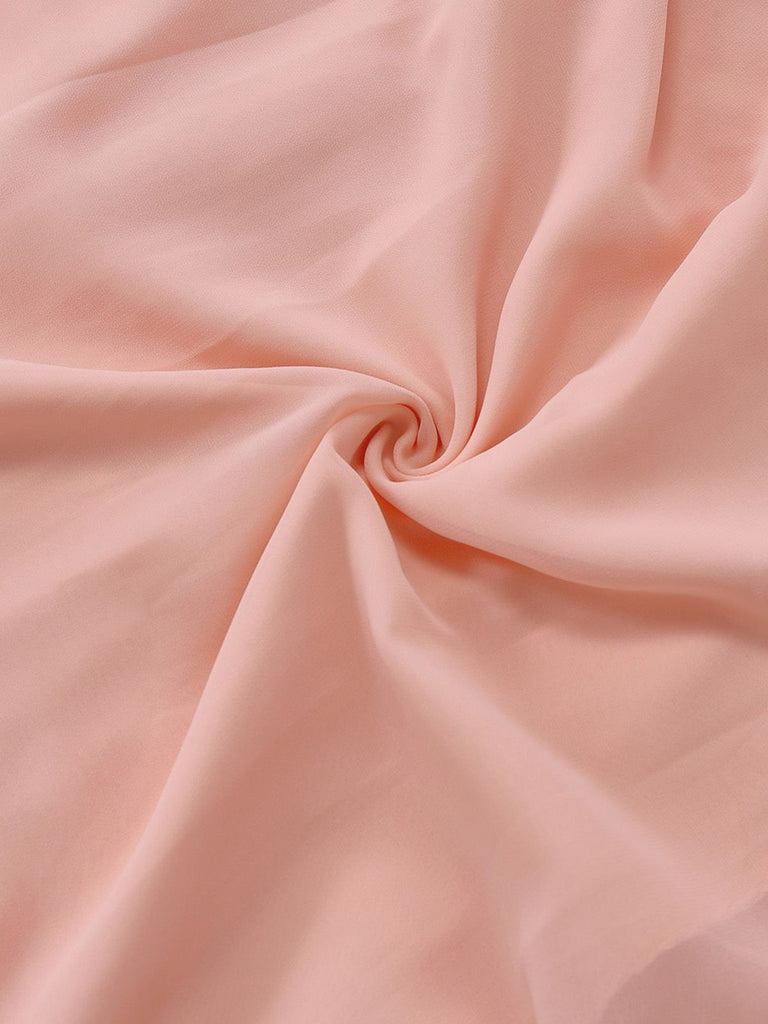 Peach 1940s Halter Cutout Button-Front Maxi Dress - vintage dress, retro fashion