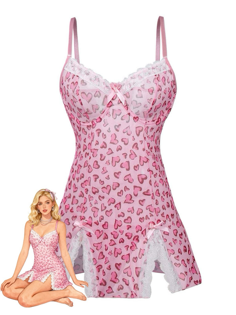 Peach Pink 1950s Vintage Retro Nightgown