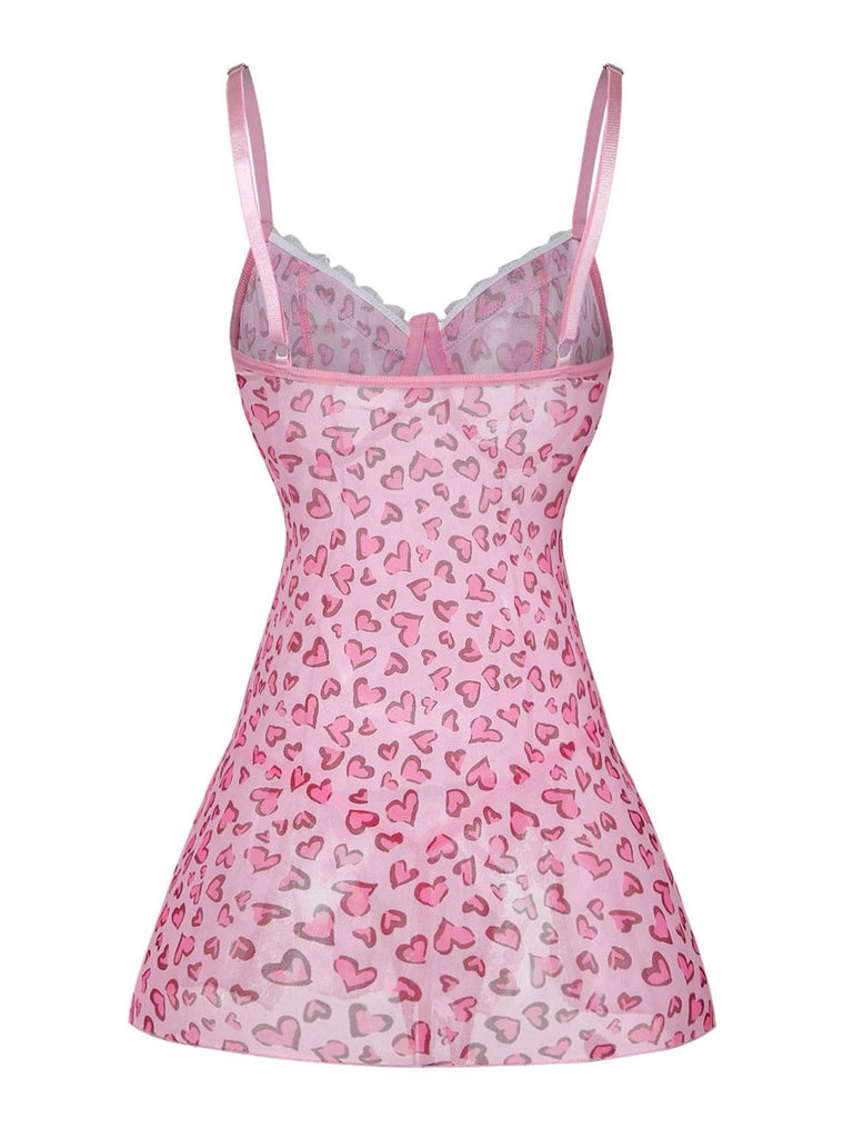 Peach Pink 1950s Vintage Retro Nightgown 3