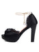 This Bow Lace Peep Toe High Heels Sandals whispers vintage secrets to those who notice