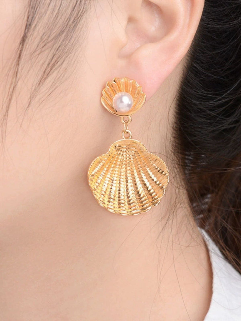 Shell Earr White Pearl Shell Earrings | Retro Stage