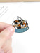Pet Day Stacking Teacup Cats Brooch - vintage fashion, retro style