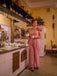 Pink 1930s Polka Dot One-shoulder Jumpsuit: timeless style reimagined