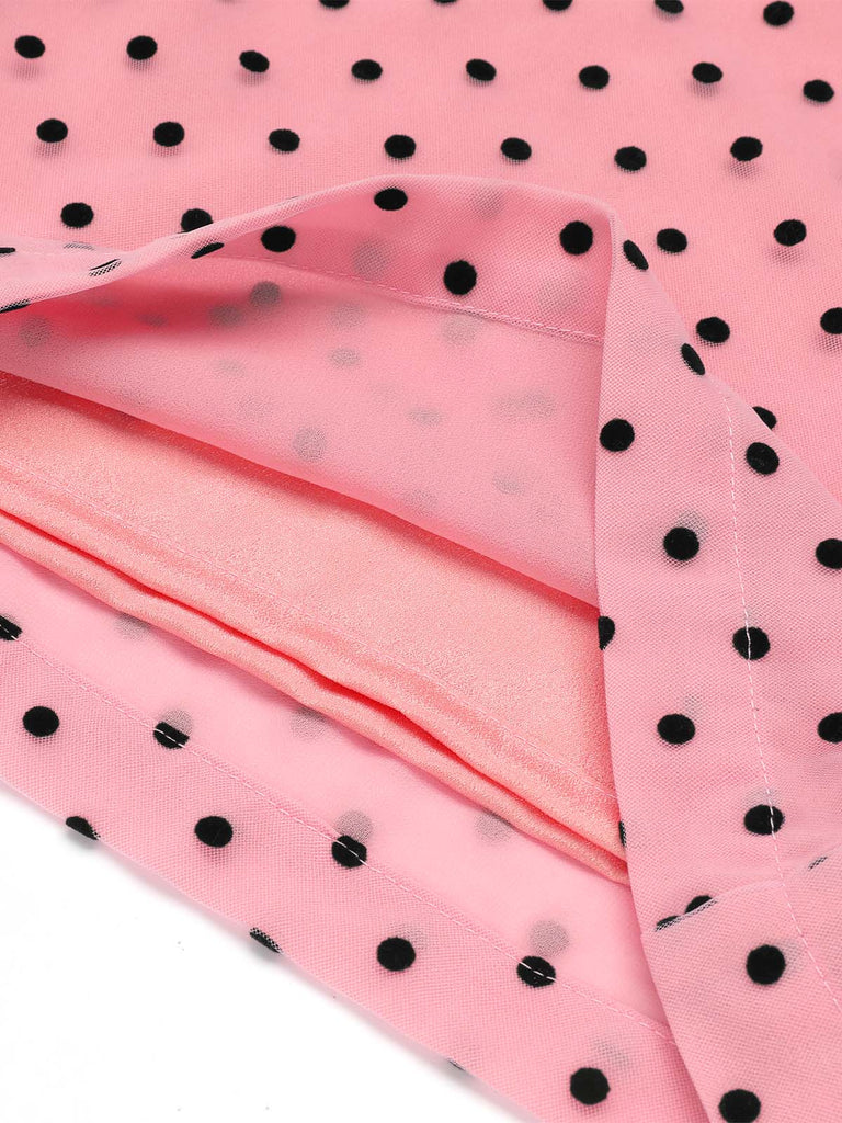 Pink 1930s Polka Dot One-shoulder Jumpsuit: timeless style reimagined