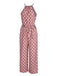 Pink 1930s Polka Dots Drawstring Halter Jumpsuit, vintage romper, retro jumpsuit - perfect for women who love vintage and retro fashion