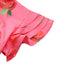 Pink 1930s Rose Ruffle-Sleeve High-Neck Maxi Dress - vintage dress, retro fashion