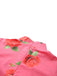 Pink 1930s Rose Ruffle-Sleeve High-Neck Maxi Dress - vintage dress, retro fashion