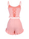 Pink 1930s Scoop Spaghetti Straps Sleepwear Set, vintage fashion, retro style - perfect for women who love vintage and retro fashion