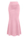 She sways in this Pink 1930s Solid Wrinkles Fishtail Skirt and it's pure 1930s magic