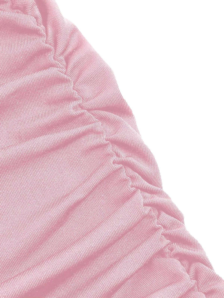 Pink 1930s Solid Wrinkles Fishtail Skirt — because 1930s glamour deserves an encore
