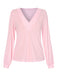 Pink 1930s V-Neck Lantern Sleeve Top - vintage fashion, retro style