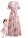 Pale Pink 1930s Vintage Retro Dress
