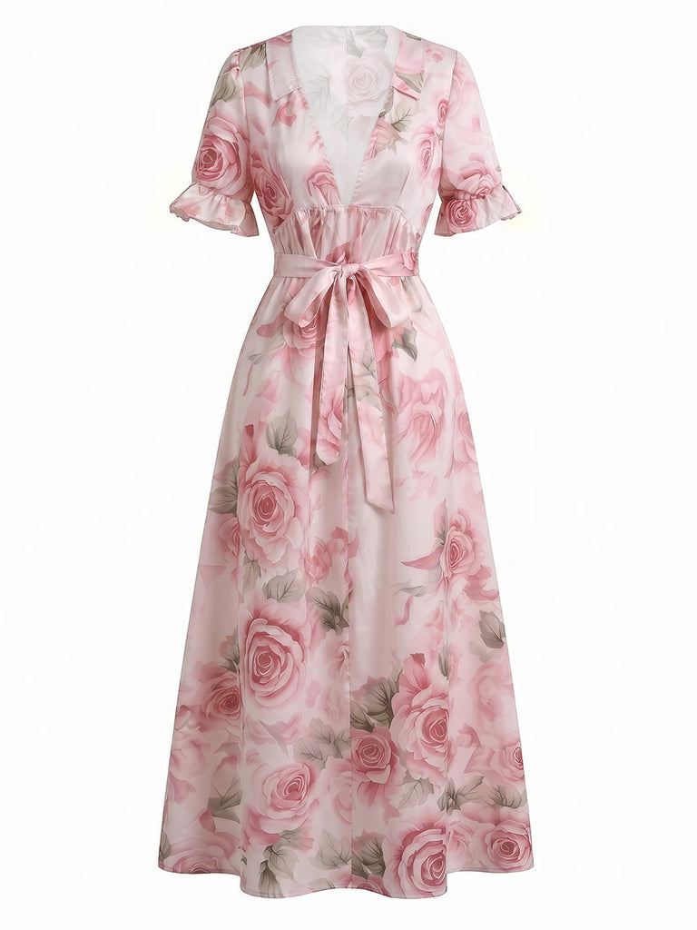 Pale Pink 1930s Vintage Retro Dress 3