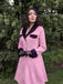 Pink 1930s Velvet Patchwork Button Coat - vintage fashion, retro style
