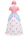 Pink 1940s Bo Peep Cosplay Puff Polka Dot Dress - vintage dress, retro fashion